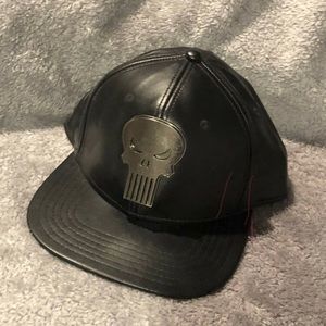 DC’s Punisher faux leather SnapBack